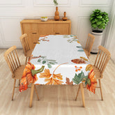 Lofaris Autumn Harvest Tablecloth with Pumpkins and Maple Leaves for Rustic Thanksgiving Fall Seasonal Decor